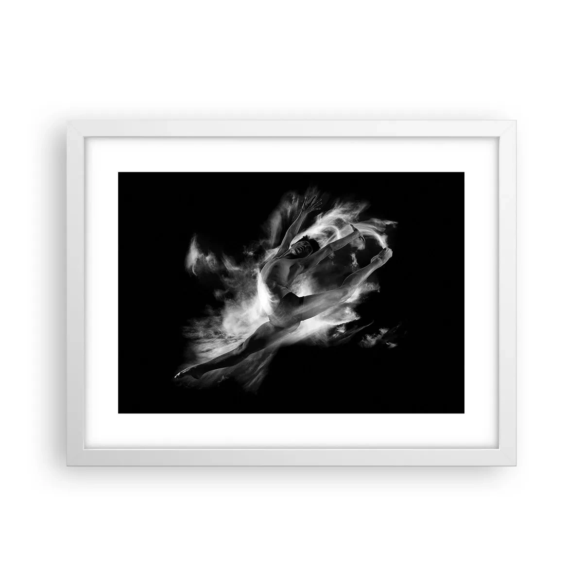 Plakát v bílém rámu - Zastaven za letu - 40x30 cm