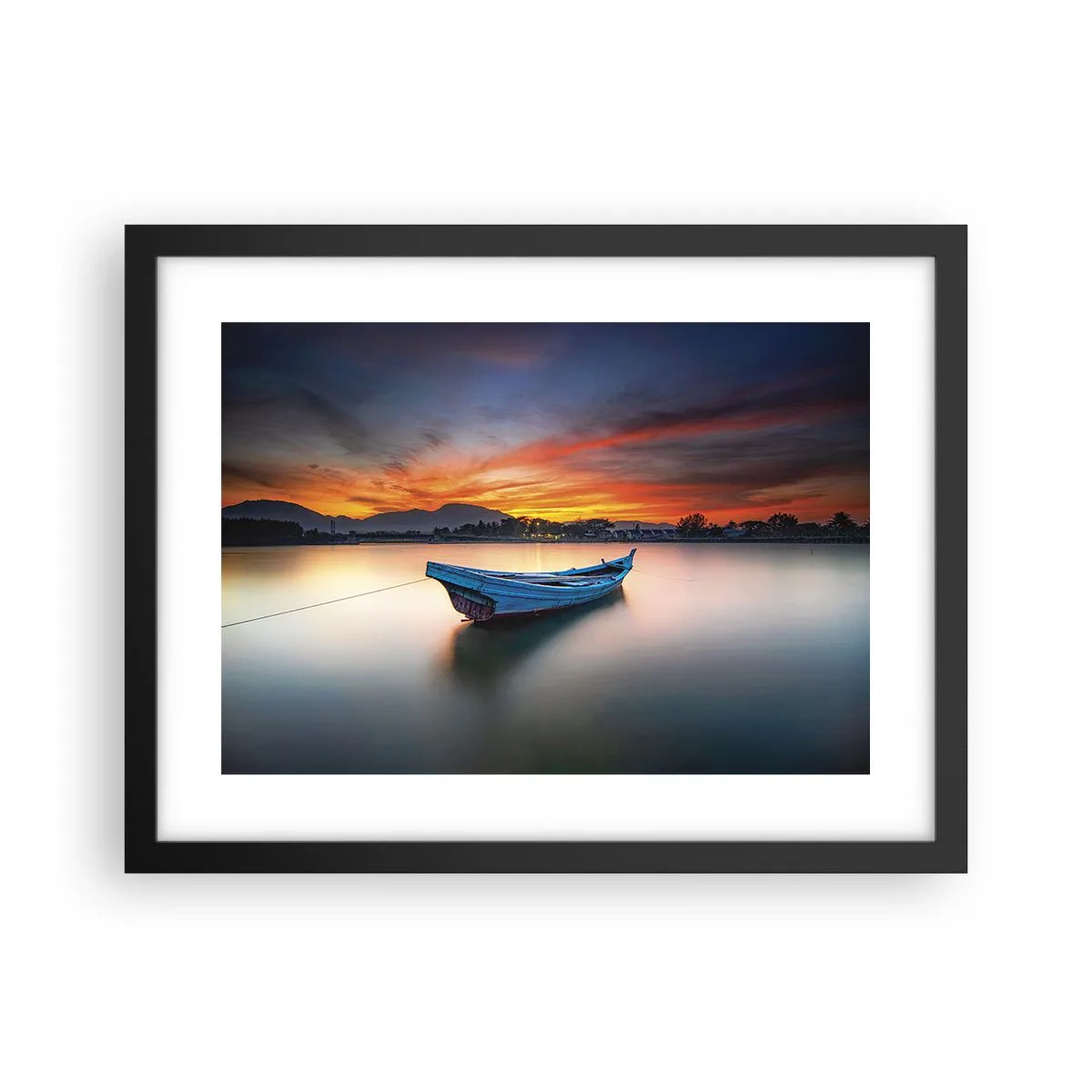 Plakát v černém rámu - Blíží se dobrá noc - 40x30 cm