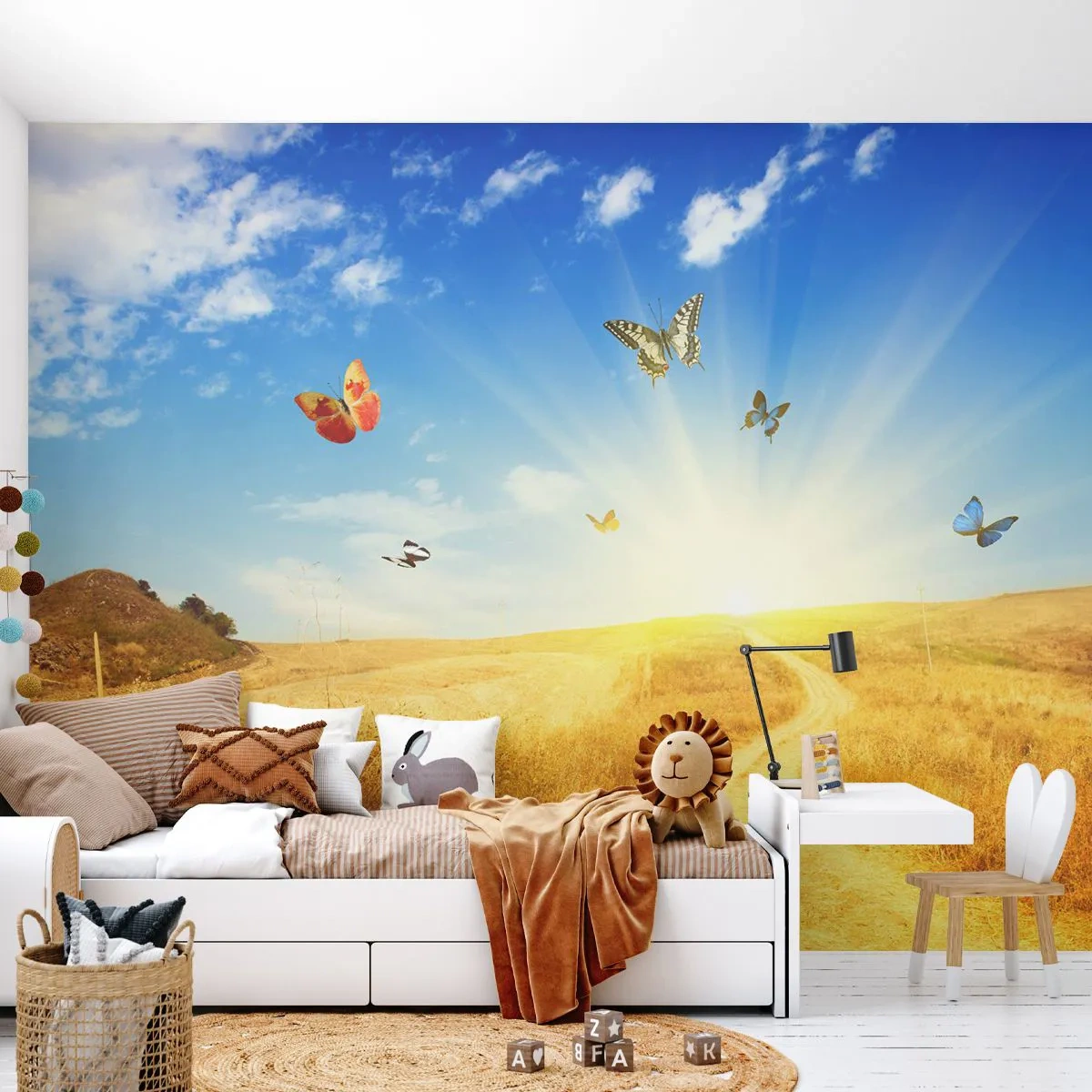 Fototapeta Samolepicí Deluxe Sticker - Jak nemilovat léto? - Krajina, Motýli, Příroda - 250x175 cm