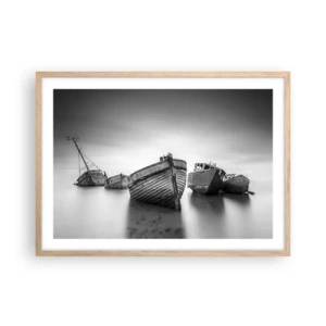 Plakát v rámu světlý dub - Teď už jen vzpomínky… - 70x50 cm