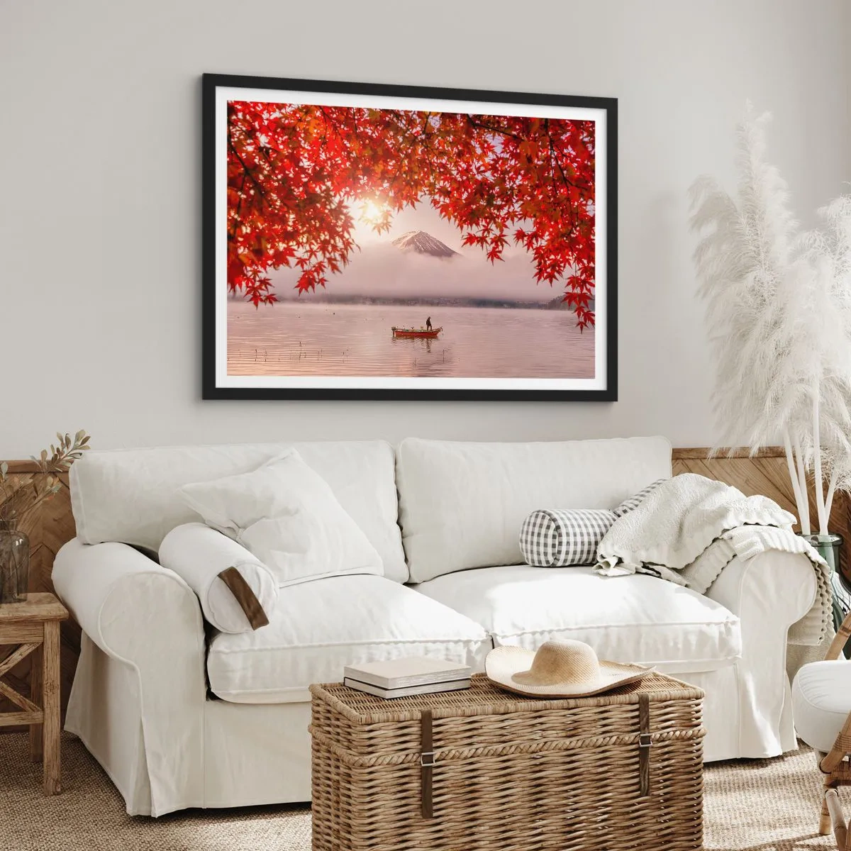 Plakát v černém rámu - V japonském stylu - 91x61 cm