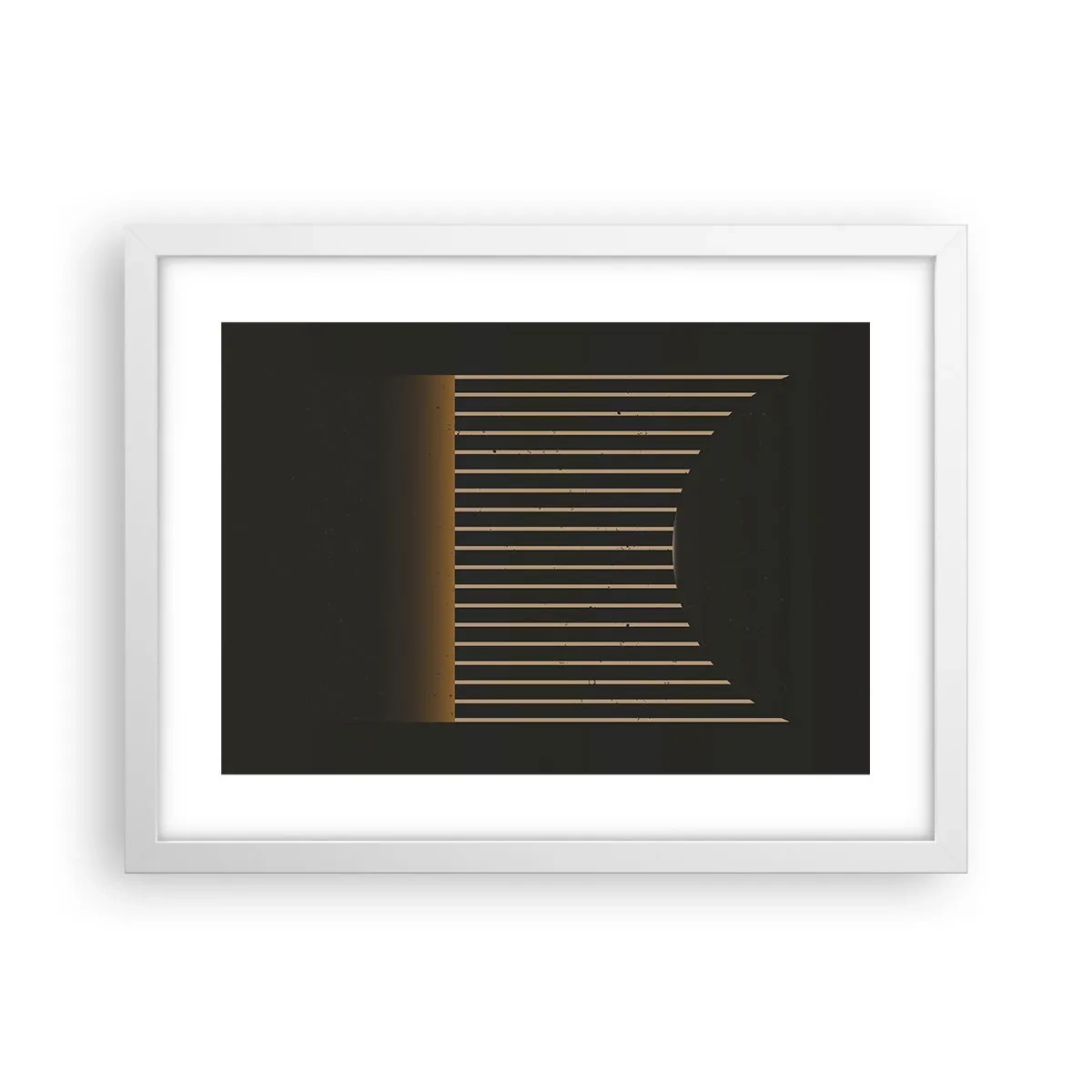 Plakát v bílém rámu - Prozkoumat temnotu - 40x30 cm