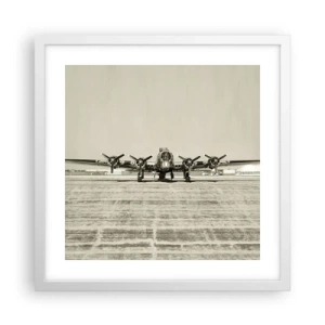 Plakát v bílém rámu - Jako vždy připraven - 40x40 cm