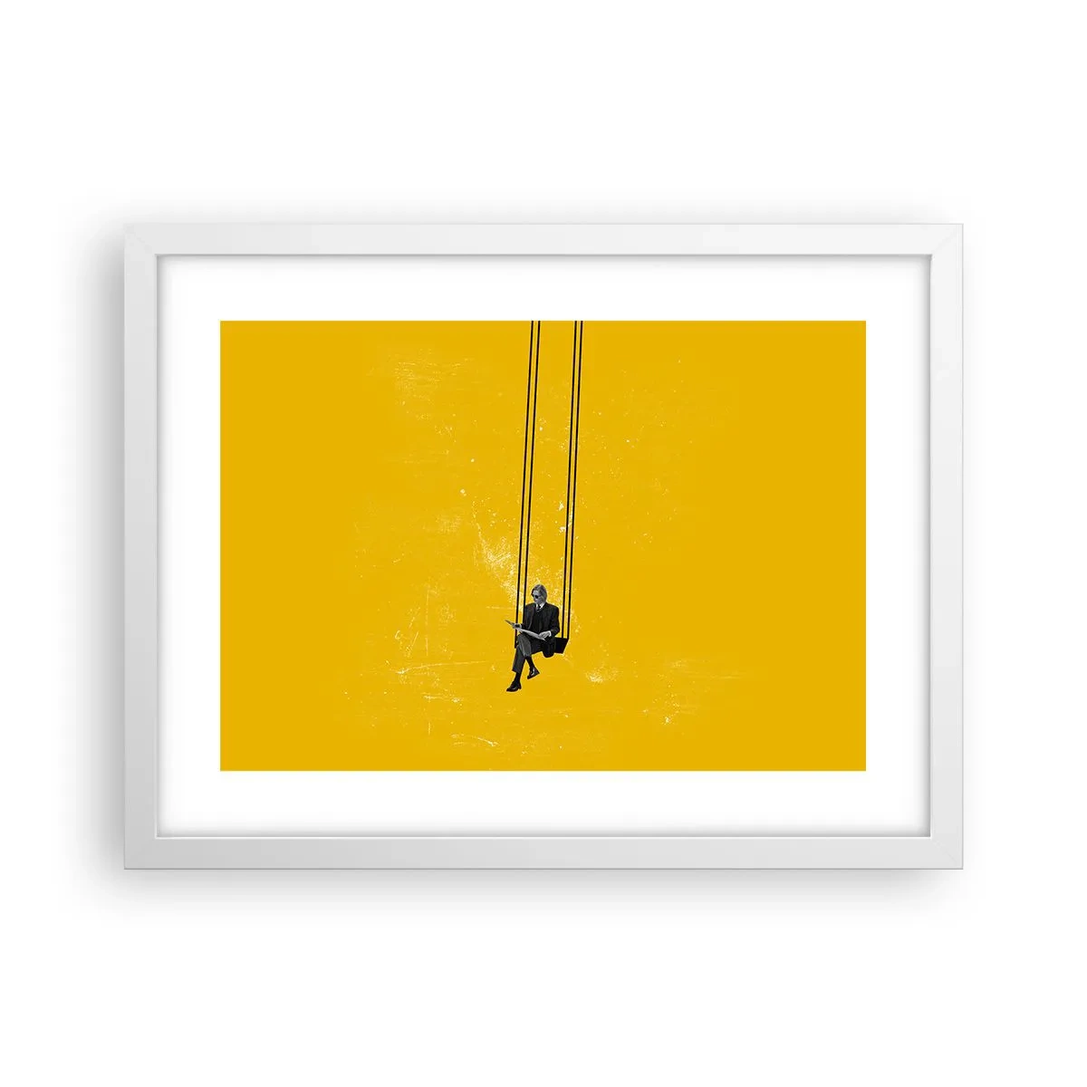 Plakát v bílém rámu - Den jako každý jiný - 40x30 cm