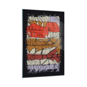 Obraz na skle - Spontánní kompozice - 70x100 cm