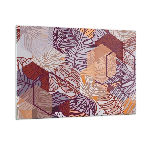 Obraz na skle - Nemožný vztah mezi geometrií a přírodou - 120x80 cm