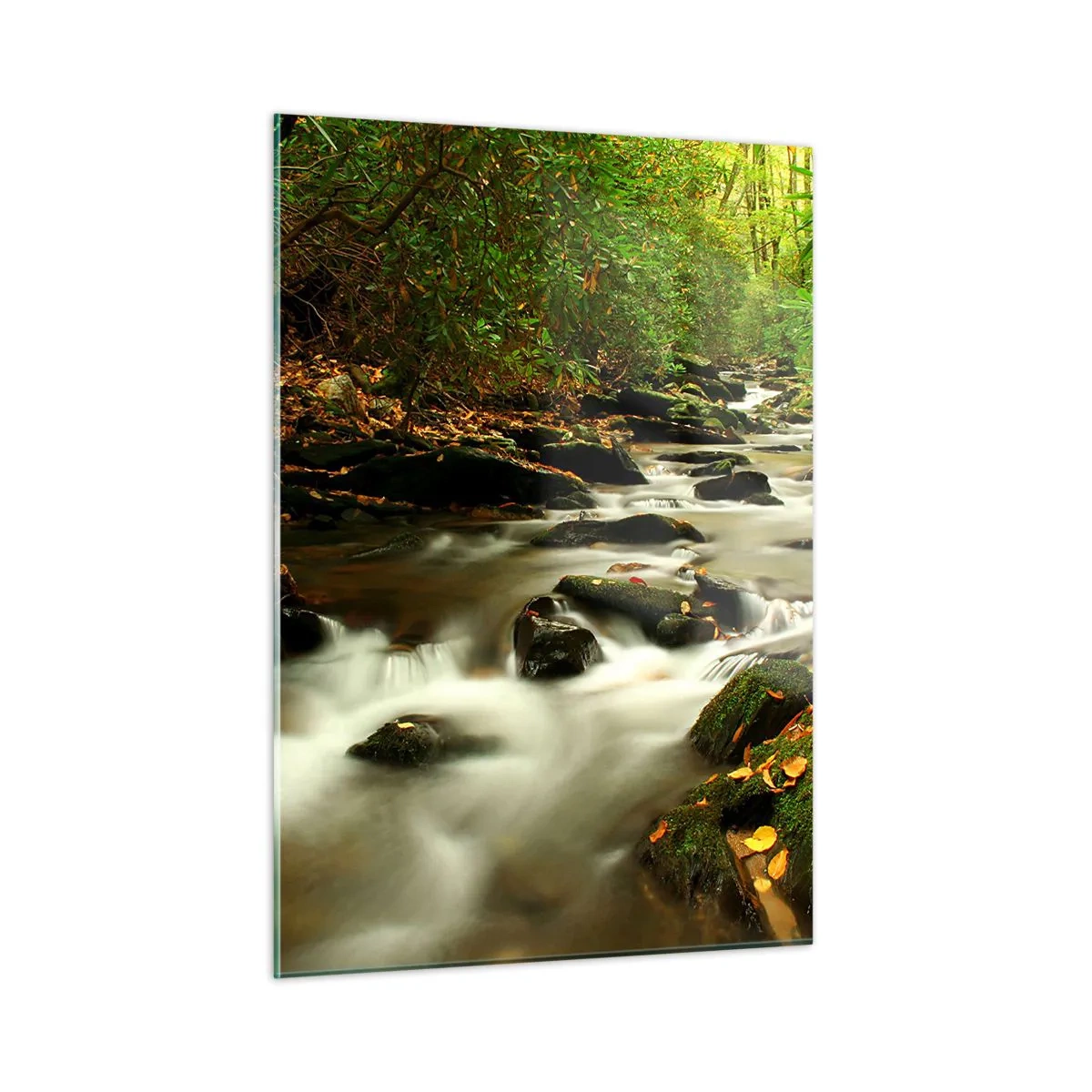 Obraz na skle - Jako tekuté stříbro - 50x70 cm