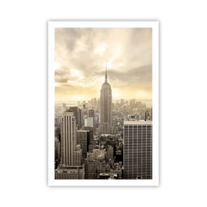 Plakát - New York utkaný z šedi - 61x91 cm