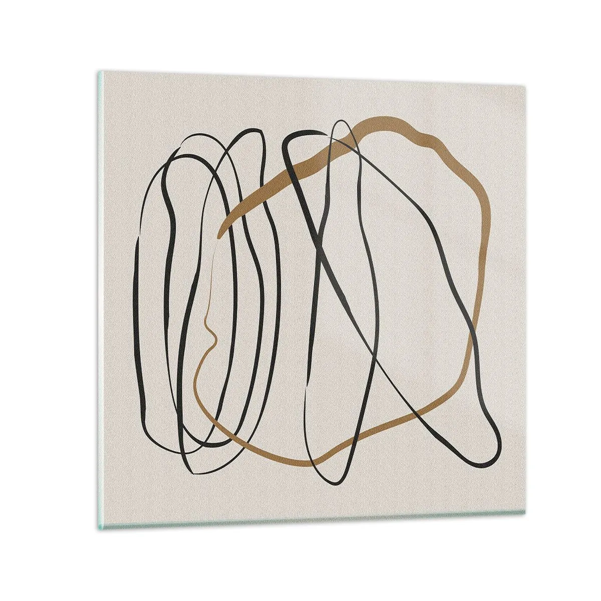 Obraz na skle - Kompozice – tanec ve smyčce - 30x30 cm