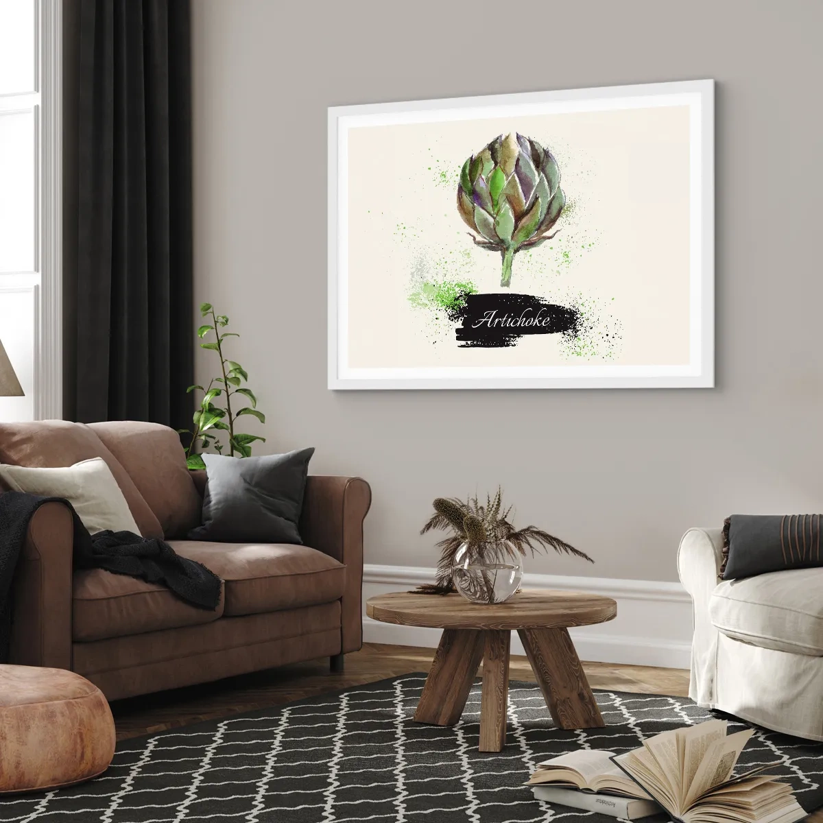 Plakát v bílém rámu - Ať žije zelenina! - 40x30 cm