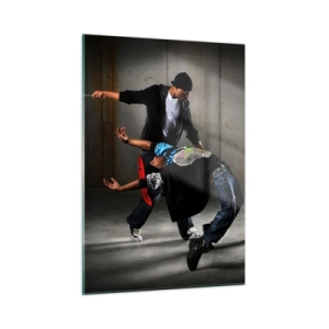 Obraz na skle - Tančící s pouličním větrem - 50x70 cm