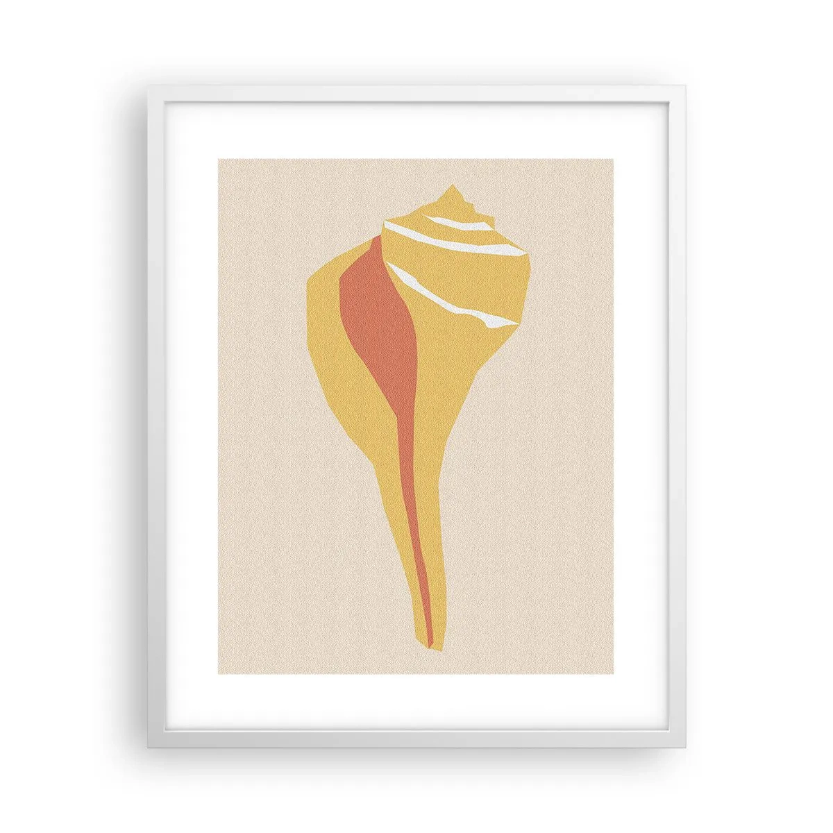 Plakát v bílém rámu - Organická abstrakce – růst - 40x50 cm