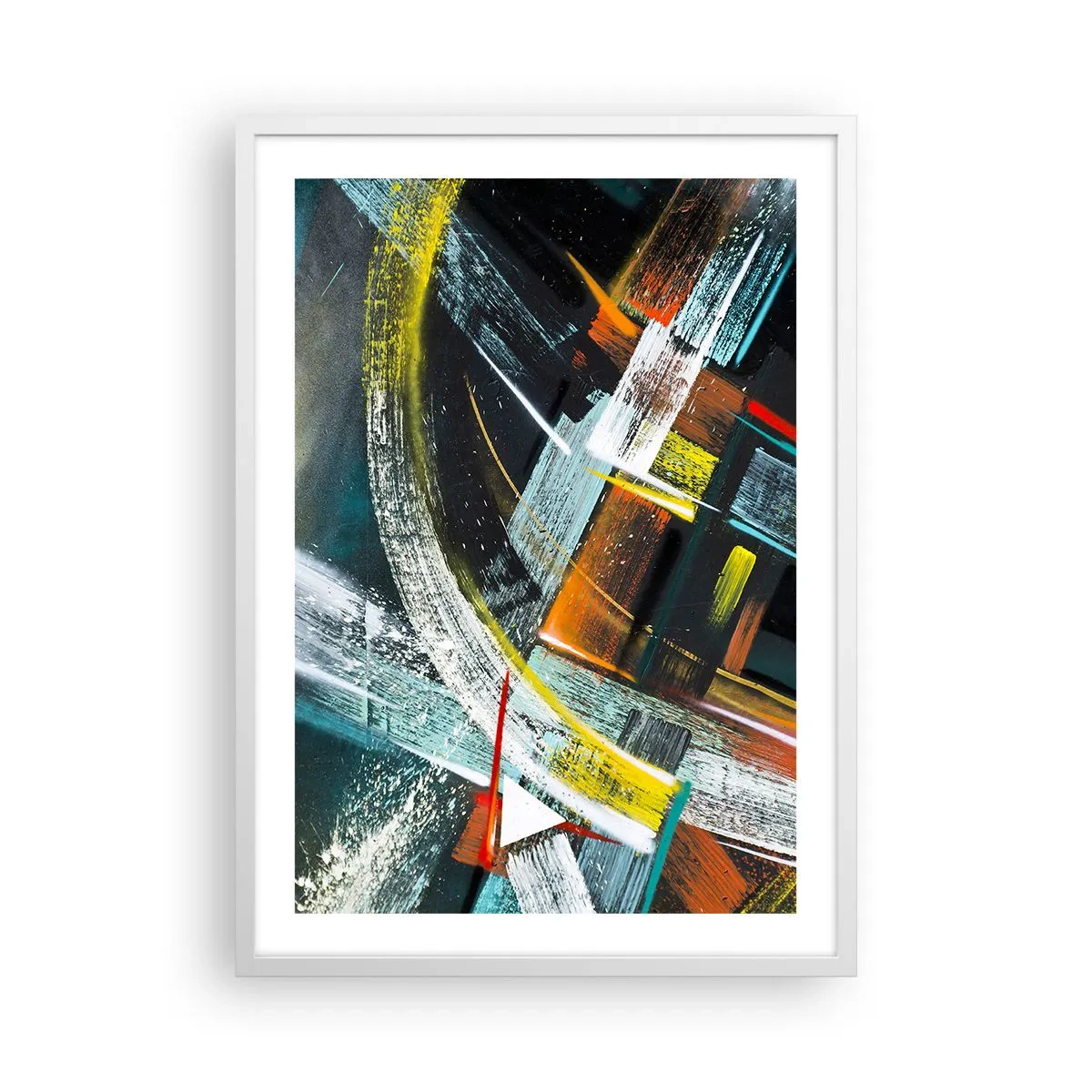 Plakát v bílém rámu - Energie pohybu - 50x70 cm