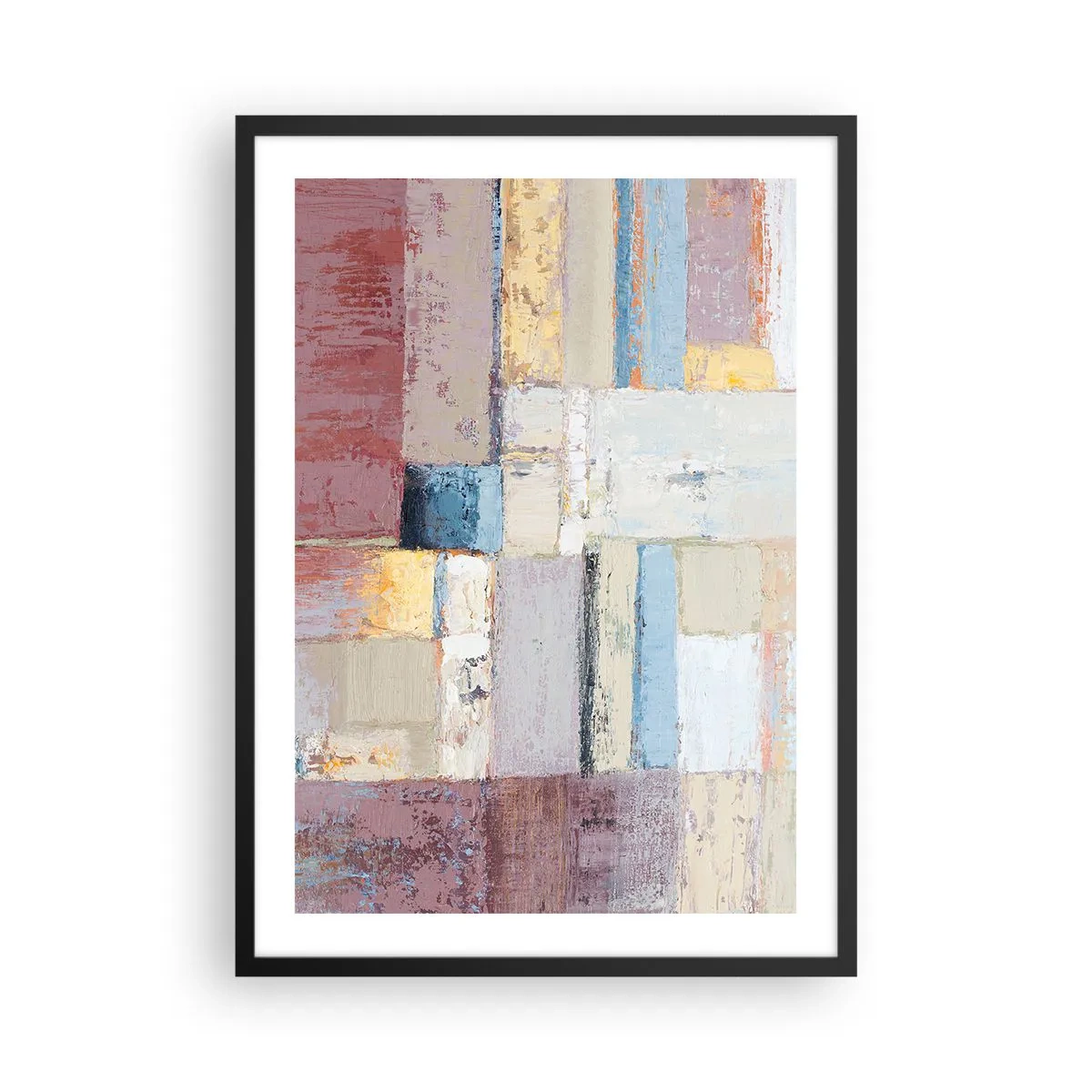 Plakát v černém rámu - Klid geometrie - 50x70 cm