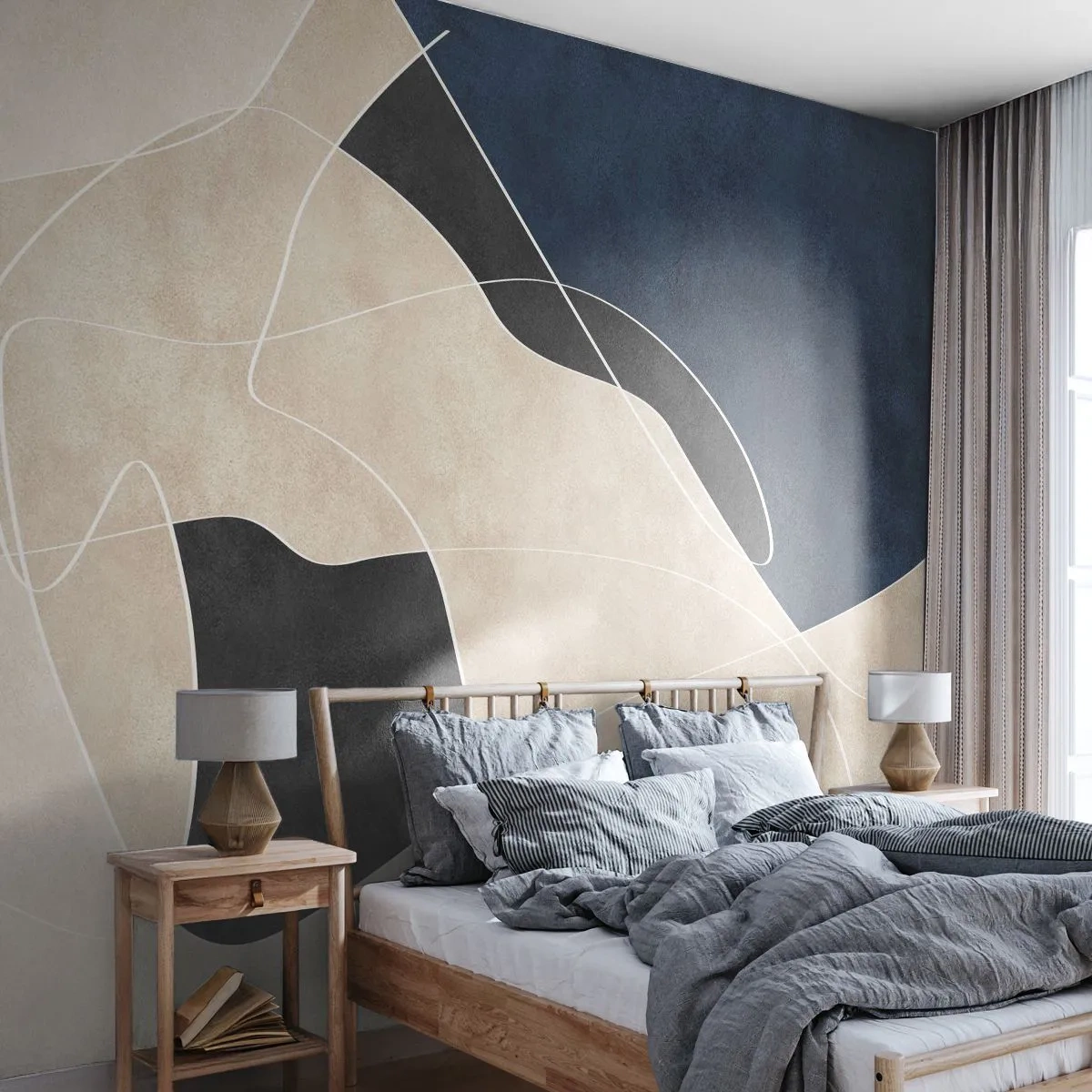 Fototapeta Premium Sand - Abstraktní kompozice – kontrast barev - Moderní, Abstrakce, Kus - 100x70 cm