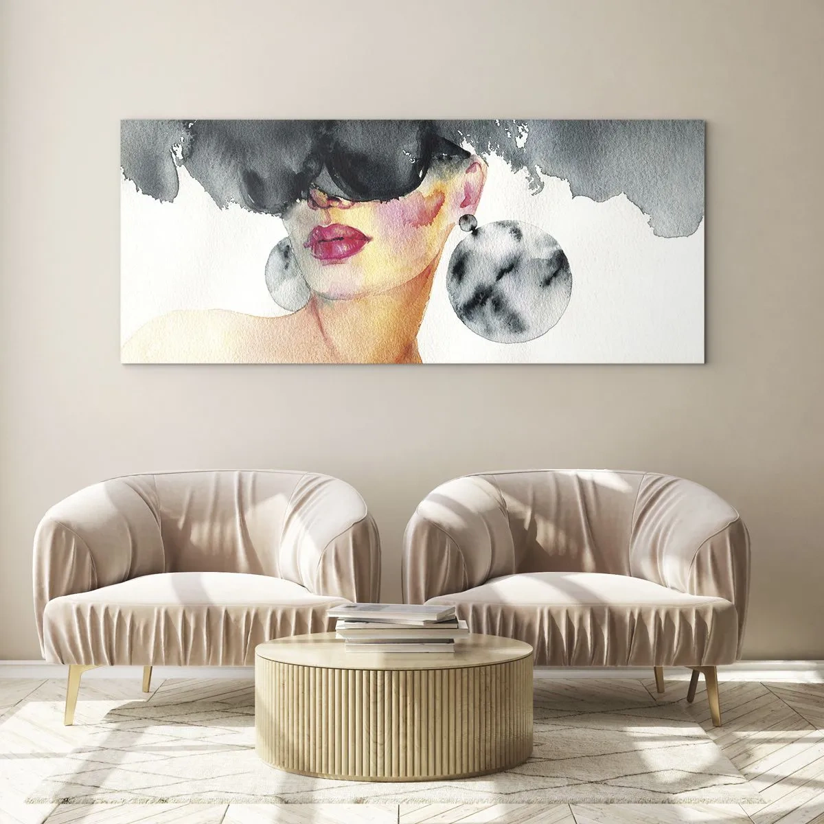 Obraz na skle - Tajemství elegance - 160x50 cm