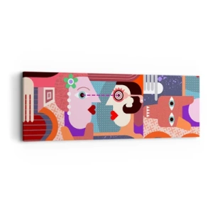 Obraz na plátně - Tváří v tvář - 90x30 cm