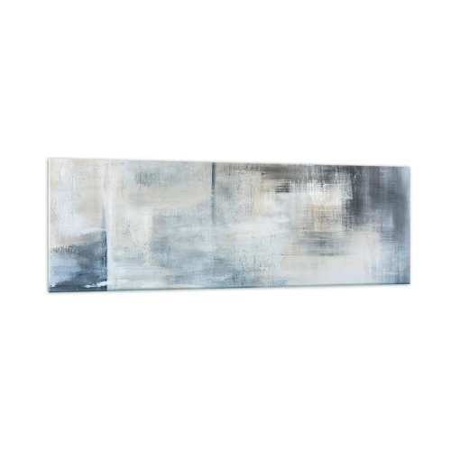 Obraz na skle - Za závojem modré - 160x50 cm
