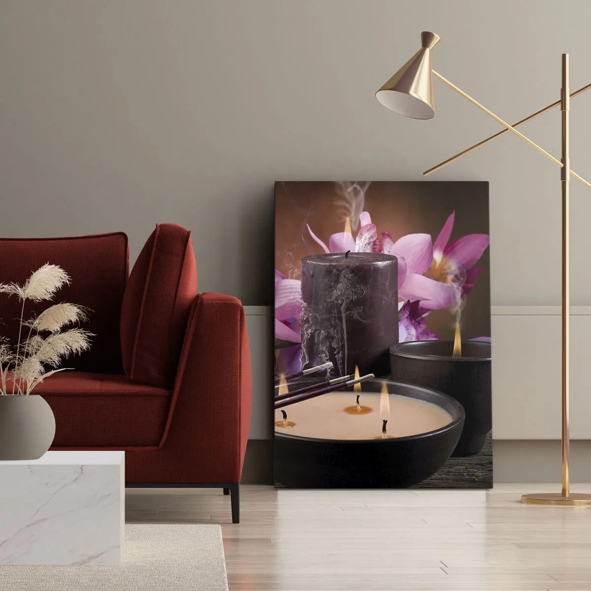 Obraz na plátně - Očistit mysl, uklidnit tělo - 45x80 cm