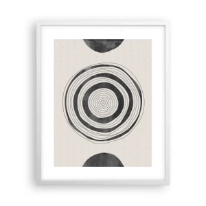 Plakát v bílém rámu - Důležité je to, co je uprostřed - 40x50 cm