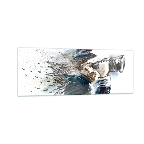 Obraz na skle - Deset na Beaufortově stupnici! - 140x50 cm