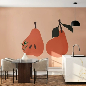 Fototapeta Samolepicí Deluxe Sticker - Čirá sladkost - Hruška, Ovoce, Minimalistický - 350x256 cm