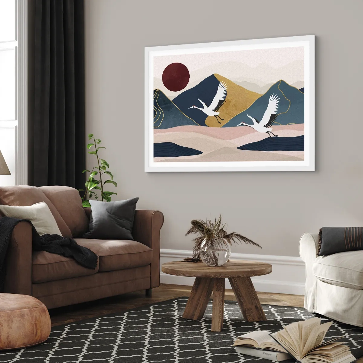 Plakát v bílém rámu - Opět uběhl další den - 50x40 cm