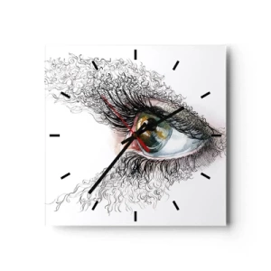 Nástěnné hodiny - Podívej se přímo do duše - 30x30 cm