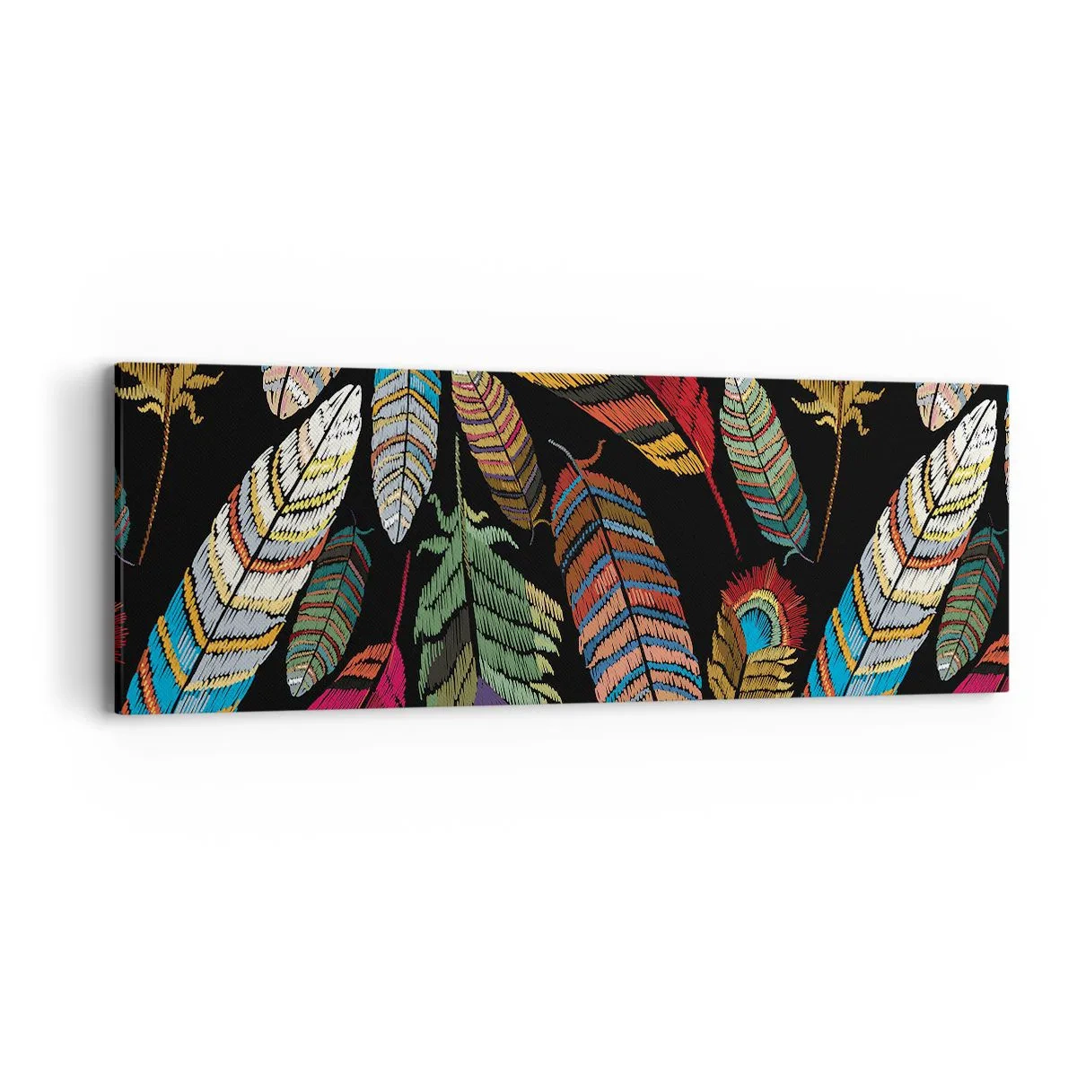 Obraz na plátně - Ptačí karneval - 90x30 cm