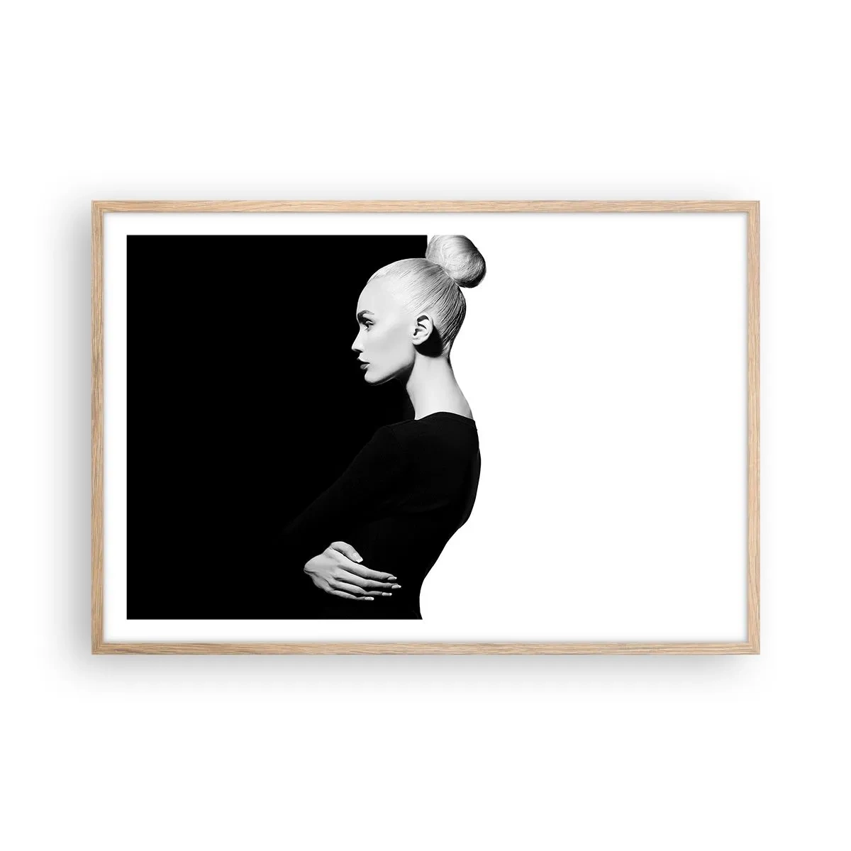 Plakát v rámu světlý dub - Prostě žena - 91x61 cm