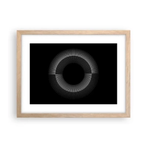 Plakát v rámu světlý dub - Černé slunce - 40x30 cm
