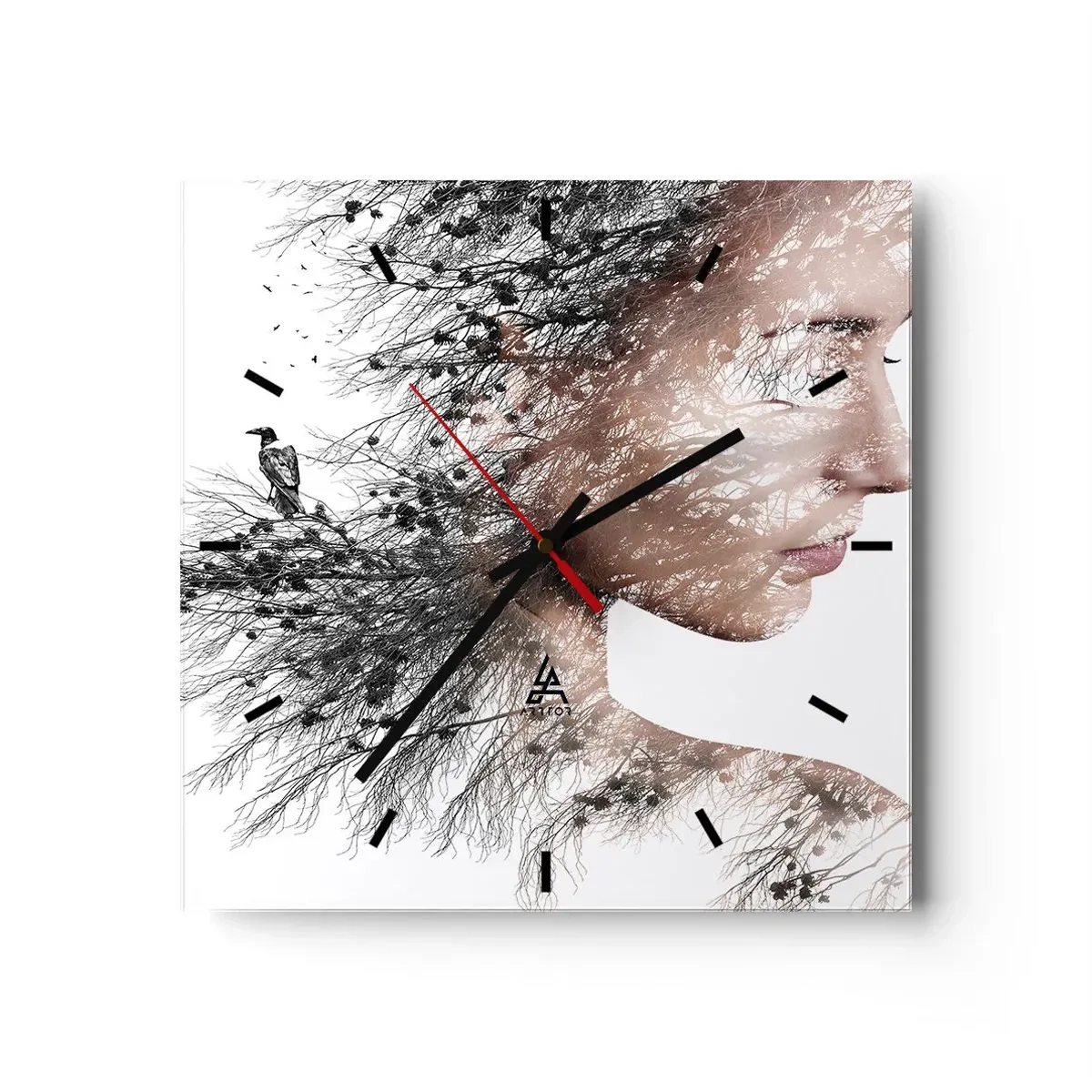 Nástěnné hodiny - Duch lesa - 40x40 cm