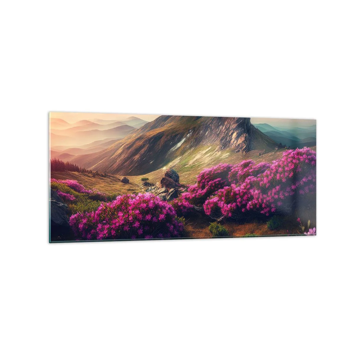 Obraz na skle - Léto na horách - 120x50 cm