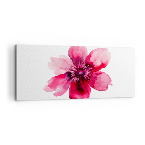 Obraz na plátně - Karmínový voňavý polibek - 100x40 cm