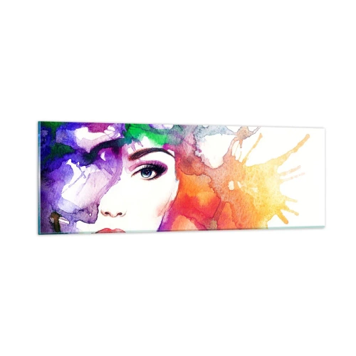 Obraz na skle - S hlavou v oblacích - 90x30 cm