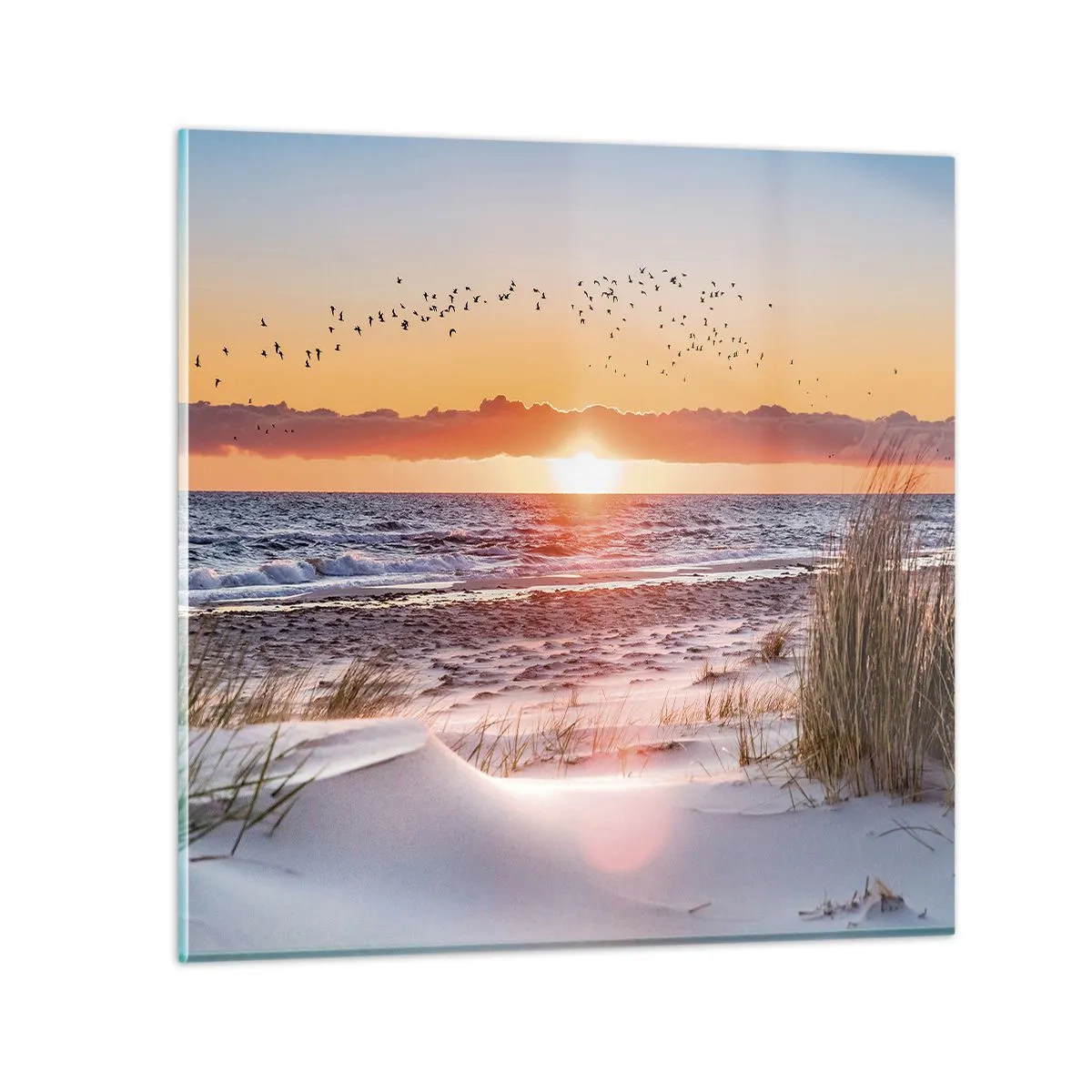 Obraz na skle - Horizontální krajina - 60x60 cm