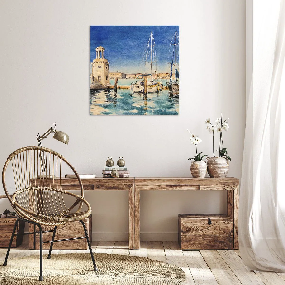 Obraz na plátně - Slunečná laguna - 60x60 cm