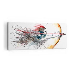 Obraz na plátně - Mytický bojovník s ohnivým lukem - 120x50 cm
