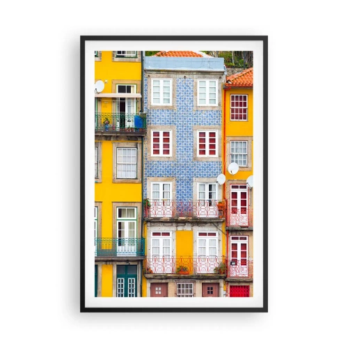 Plakát v černém rámu - Barvy starého města - 61x91 cm