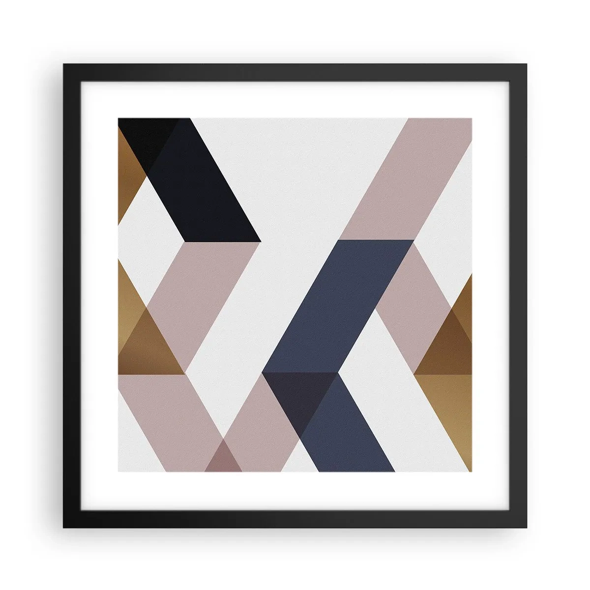 Plakát v černém rámu - Roviny a úhly - 40x40 cm