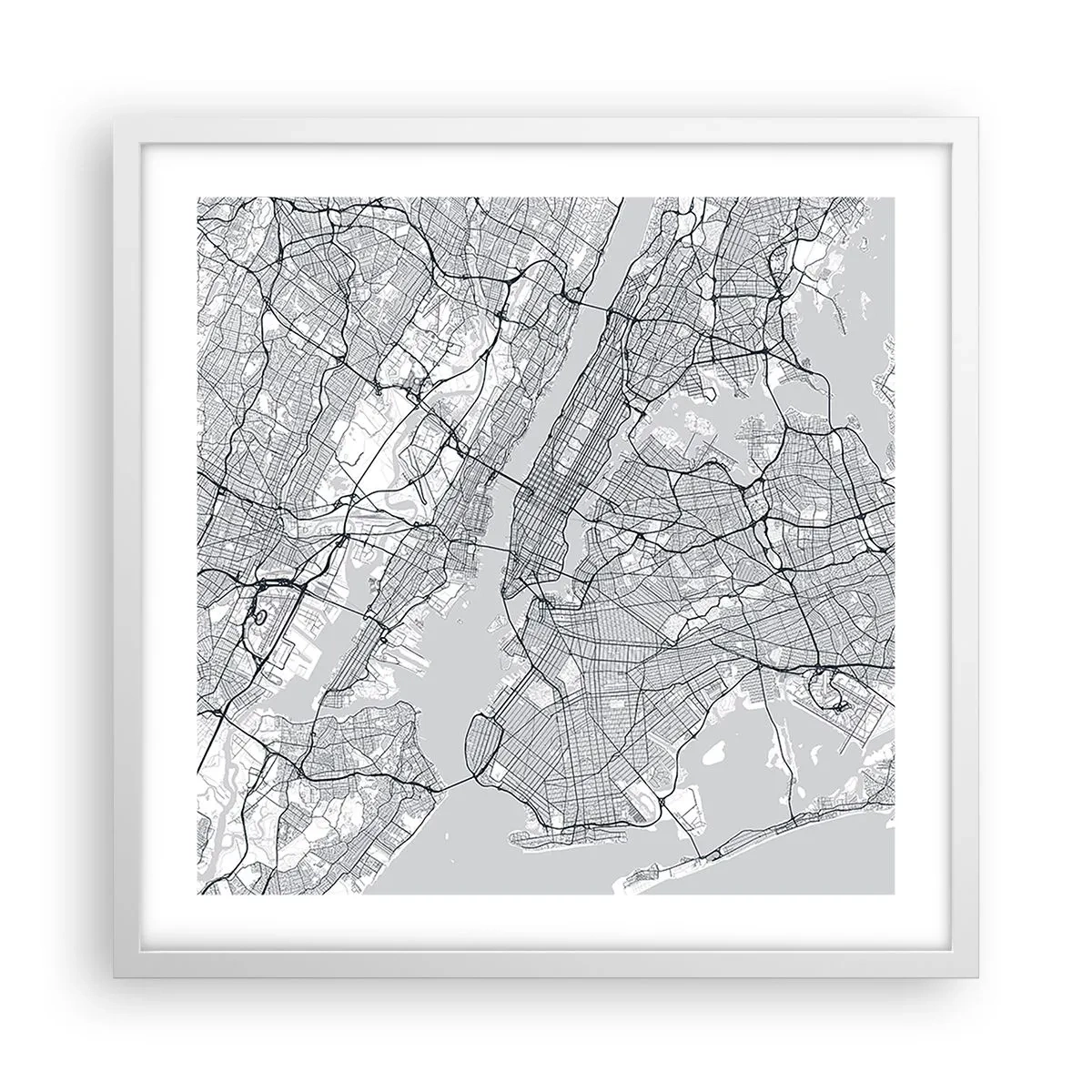 Plakát v bílém rámu - Anatomie metropole - 50x50 cm