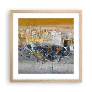 Plakát v rámu světlý dub - Všechno se podaří - 40x40 cm