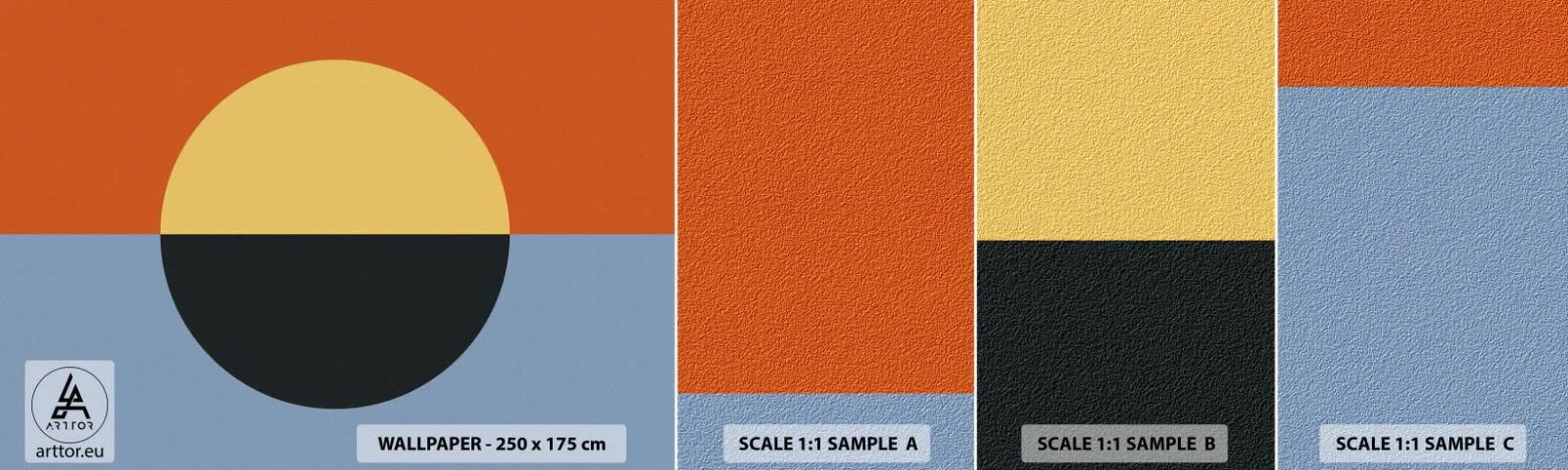 Fototapeta Vzorek Standard Eco - Kompozice tepla a chladu - Abstrakce, Kus, Grafika - 100x30 cm