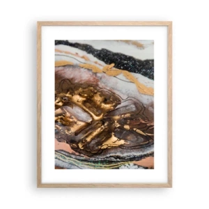 Plakát v rámu světlý dub - Prvek země - 40x50 cm