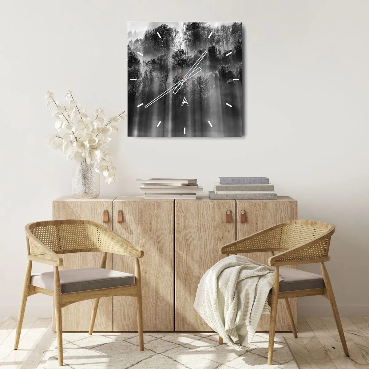 Nástěnné hodiny - V paprscích světla - 40x40 cm