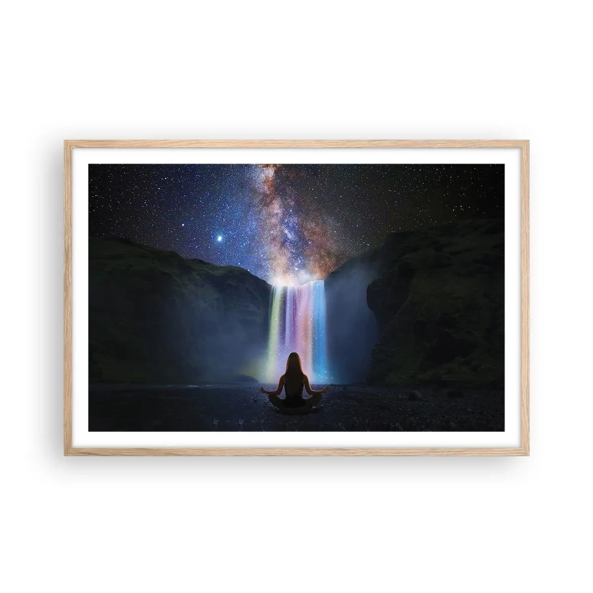 Plakát v rámu světlý dub - Absolutní harmonie - 91x61 cm