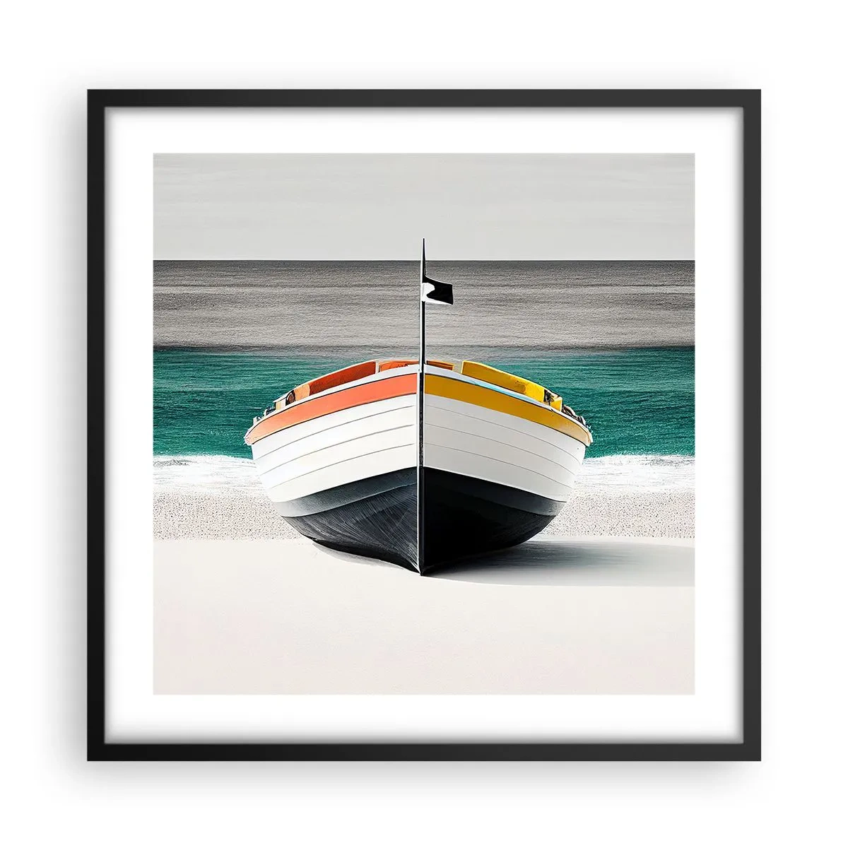 Plakát v černém rámu - Na správném místě - 50x50 cm