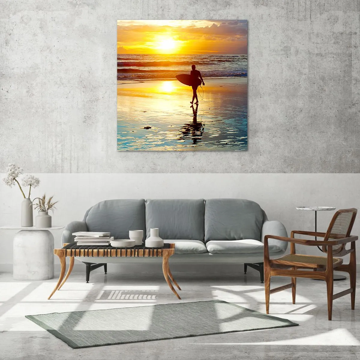 Obraz na skle - Návrat bojovníka - 50x50 cm