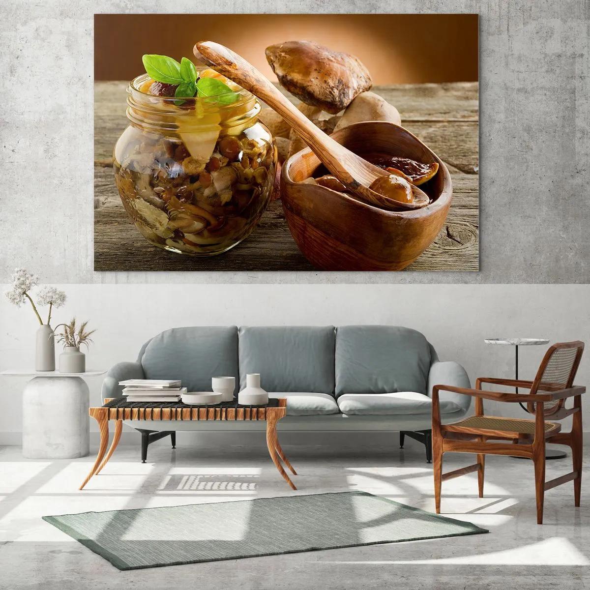 Obraz na skle - Ať už čerstvý nebo solený, nebo podzimní… - 120x80 cm