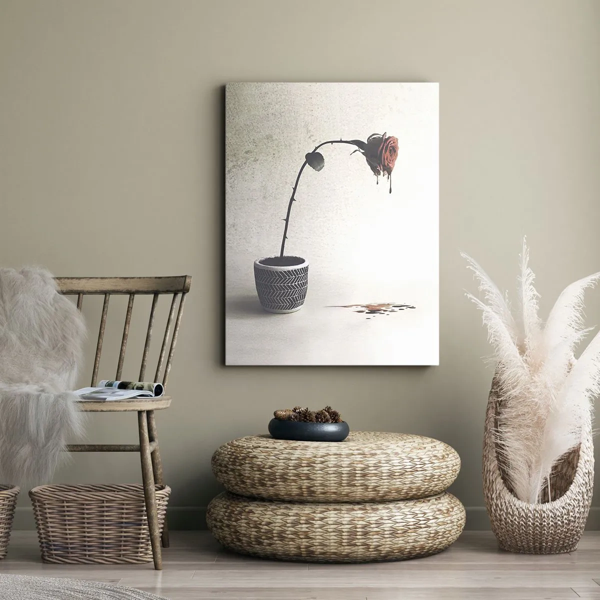 Obraz na plátně - Rosa dolorosa - 45x80 cm